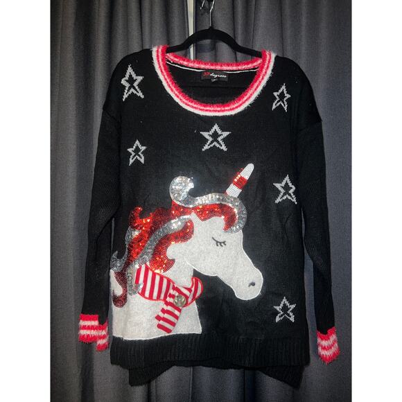 Ugly Christmas Sweater Xmas Size XL Unicorn - Picture 1 of 3